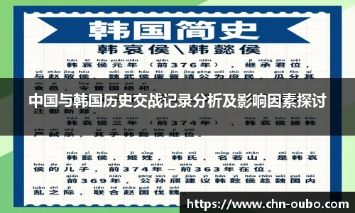 中国与韩国历史交战记录分析及影响因素探讨